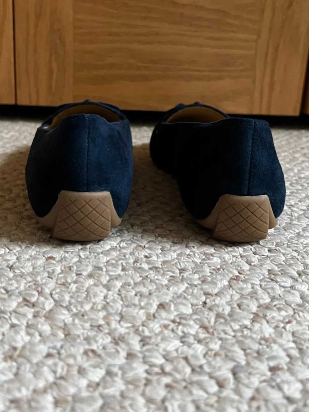 TALBOTS - Francesca Suede Driving Flats - Indigo Blue -- NEW, no Box